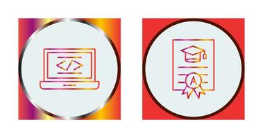 Coding and Report Card Icon vector