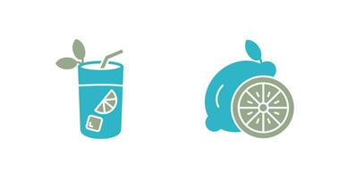 Mojito and Lemon Icon vector