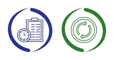 Time Planing and Loop Icon vector