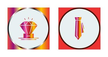 Diamond and Tie Icon vector