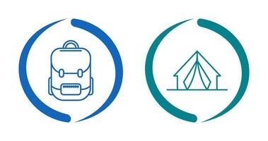 Bag and Camp Icon vector