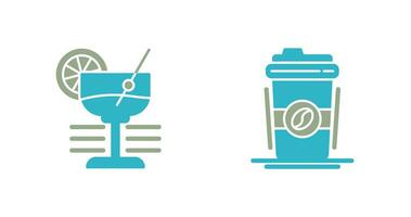 Martini and Coffee Cup Icon vector