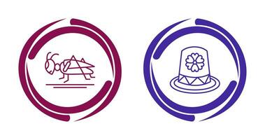Grasshopper and Hat Icon vector