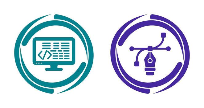 Coding and Vector Icon