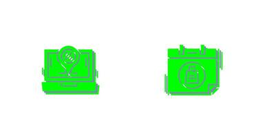 Map Pin and Calendar Icon vector