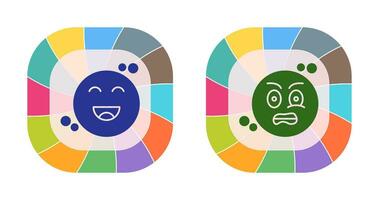 Happiness and Grimacing Icon vector