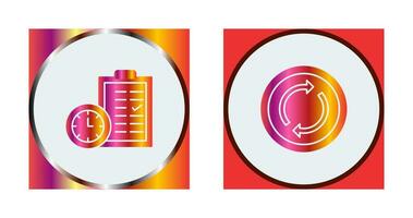 Time Planing and Loop Icon vector