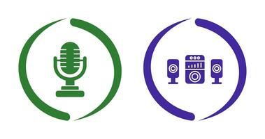 Microphone and Sound System Icon vector