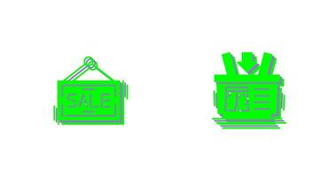 Shopping Basket and Super Sale Icon vector