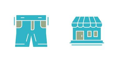 Shorts and Shop Icon vector