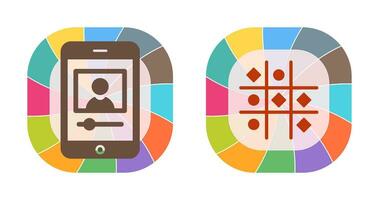 log and Tic Tac Toe Icon vector