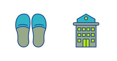 Slippers and Hotel Icon vector