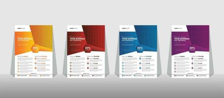 Corporate Business Flyer poster pamphlet brochure cover design layout background, two colors scheme, vector template in A4 size.