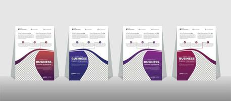 Corporate Business Flyer poster pamphlet brochure cover design layout background, two colors scheme, vector template in A4 size.