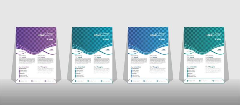 volantes diseño plantilla, real inmuebles volantes diseño manojo, propiedad rebaja volantes diseño, volantes diseño para alquilar. vector