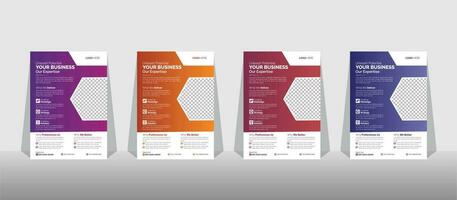 Corporate Business Flyer poster pamphlet brochure cover design layout background, two colors scheme, vector template in A4 size.