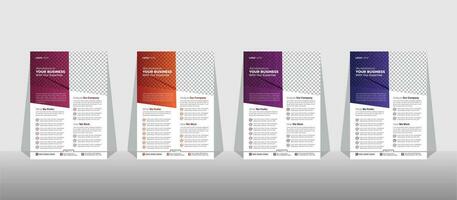 Corporate Business Flyer poster pamphlet brochure cover design layout background, two colors scheme, vector template in A4 size.