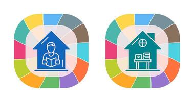 Home Learning and Home Work Place Icon vector