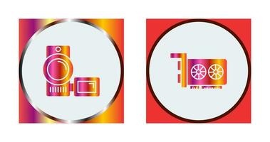 Video Recorder and Graphic Card Icon vector