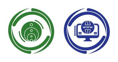 Venn Diagram and Web Icon vector