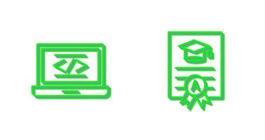 Coding and Report Card Icon vector