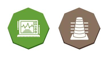 noray y ekg monitor icono vector
