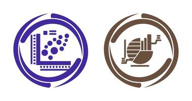 Plot and Pie Chart Icon vector