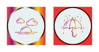 Sunshine and Raining Icon vector