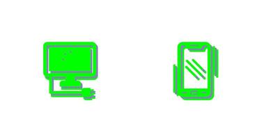 Monitor and Smartphone Icon vector