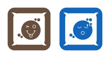 Tongue Out and Sleep Icon vector