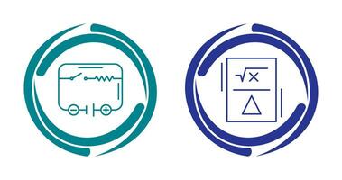 Electrical Circuit and Formula Icon vector