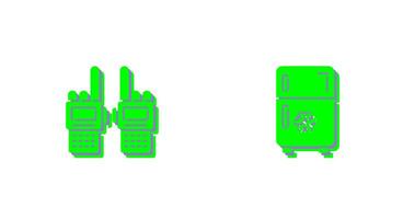 Walkie Talkie and Fridge Icon vector