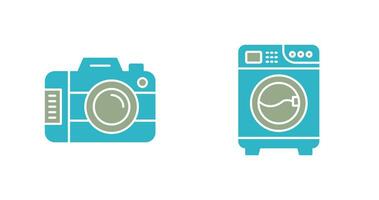 Digital Camera and Washing  Icon vector