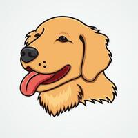 illustration of a golden retriever dog vector