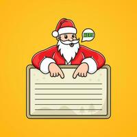 illustration of Santa Claus wanting to know your wishes. vector