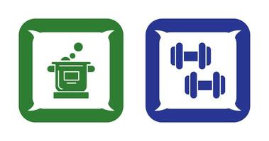 Cooking and Exercise Icon vector