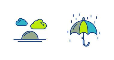 Sunshine and Raining Icon vector