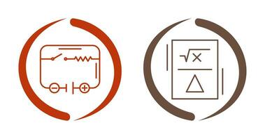 Electrical Circuit and Formula Icon vector