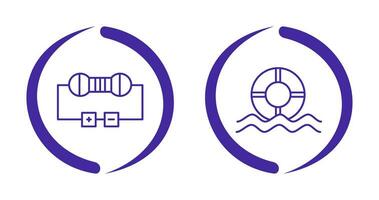 Resistor and  Float Icon vector