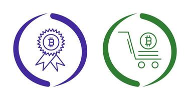 Reward and Pushcart Icon vector