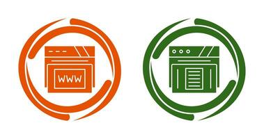 Www and Paper Icon vector