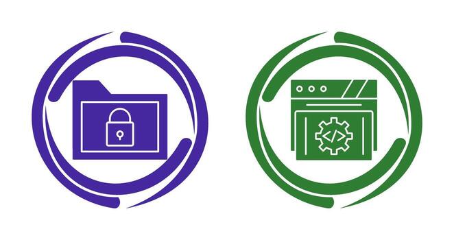 Folder and Development Icon vector