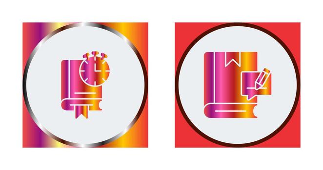Timer and Editing Icon vector