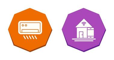 Air Conditioner and Home Automation Icon vector