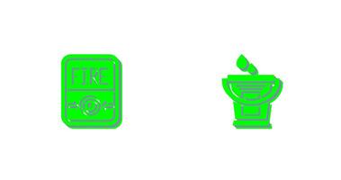 Fire Button and Water Bucket Icon vector