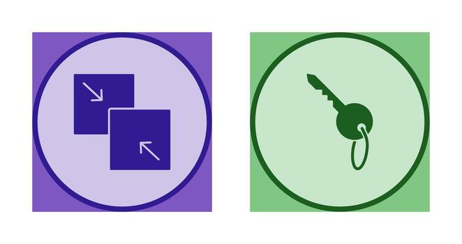 Combine and Key Icon vector