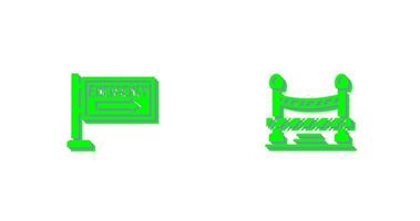 Emergency Sign and Do Not Cross Line, Icon vector