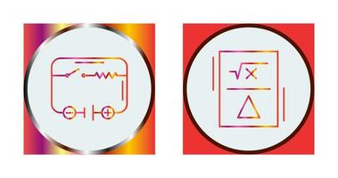 Electrical Circuit and Formula Icon vector