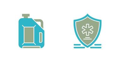 Jerrycan and Medical Symbol Icon vector