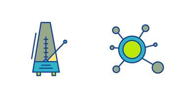 Metronome and Molecule Icon vector